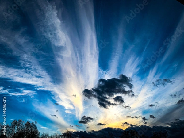 Fototapeta Beautiful autumn sky.