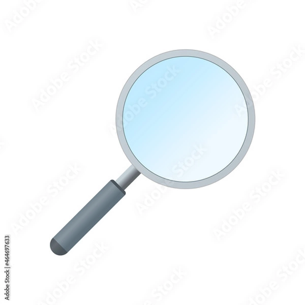 Fototapeta Magnifier search glass icon isolated on white background