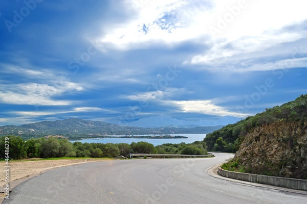 Fototapeta Gallura winding road