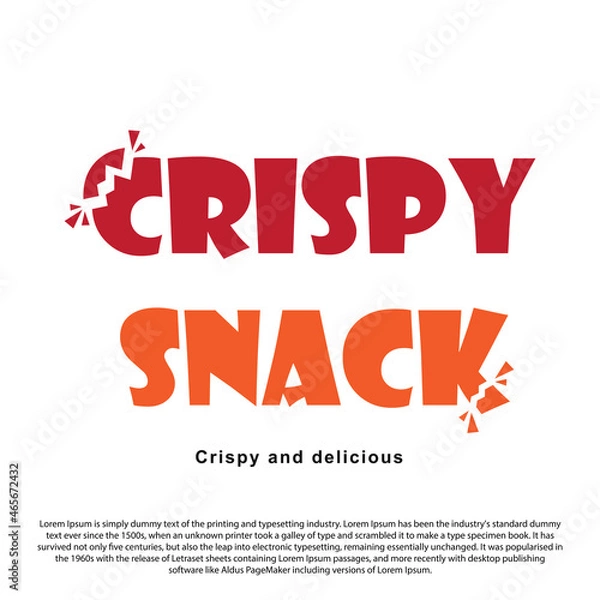 Fototapeta Crispy snack logo design. Crispy snack logo for your brand and others