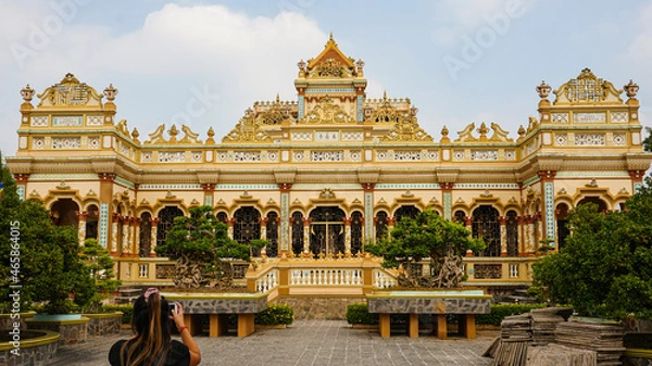 Fototapeta Vinh Trang Pagoda, temple close to Ho Chi Minh City, Vietnam