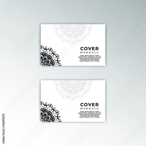 Fototapeta cover template with mandala flower.