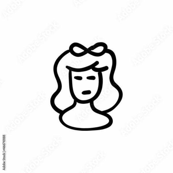 Fototapeta Grief icon in vector. Logotype - Doodle