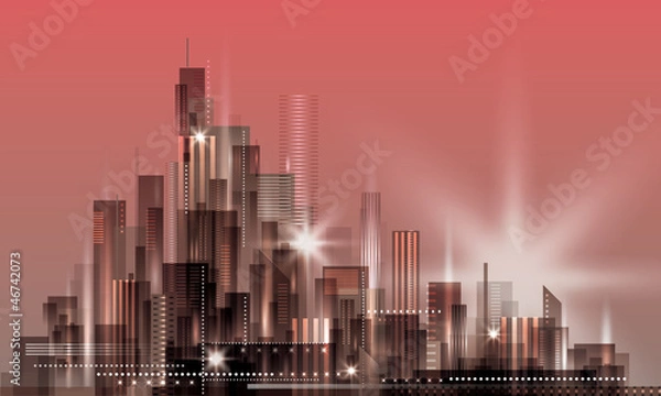 Fototapeta City skyline at night