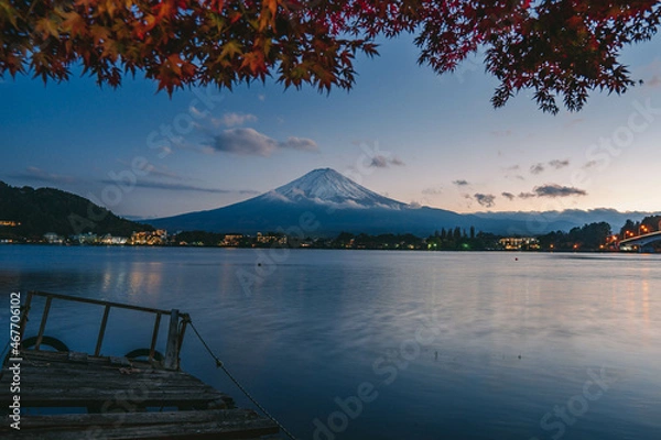 Obraz 紅葉と富士山