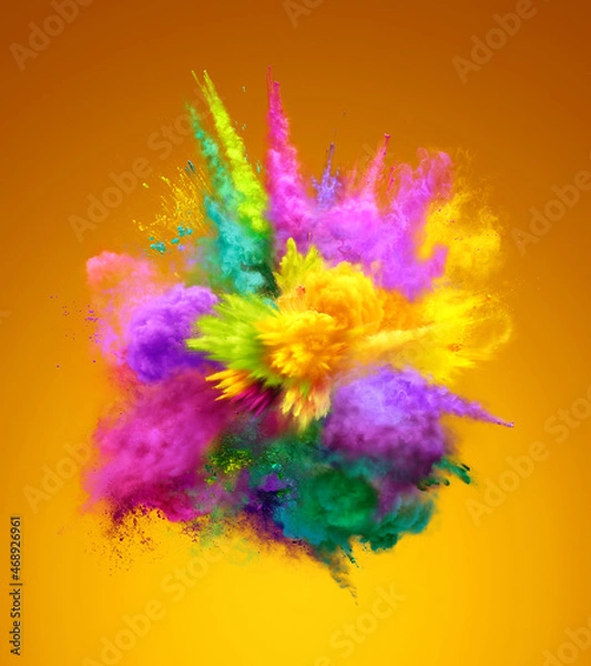 Fototapeta Bright colorful explosion of powder