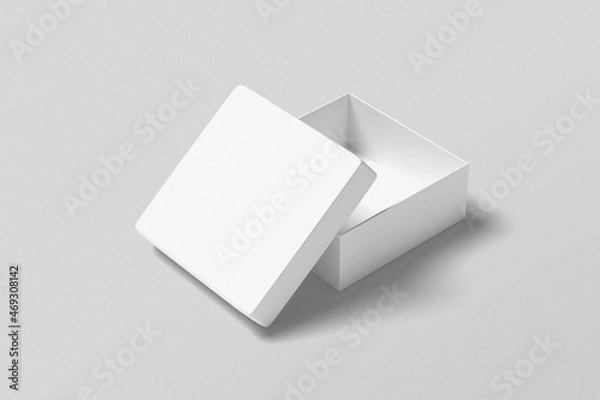 Fototapeta Packaging square box mockup. 3d rendering object.