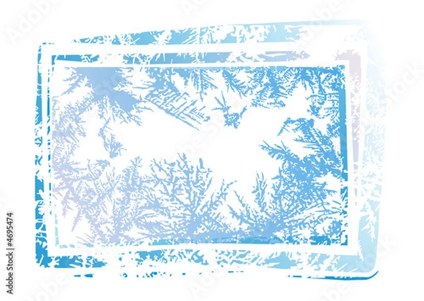 Fototapeta Natural hoarfrost grunge background