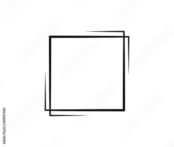 Fototapeta Square frame. Geometric abstract square element. Vector illustration