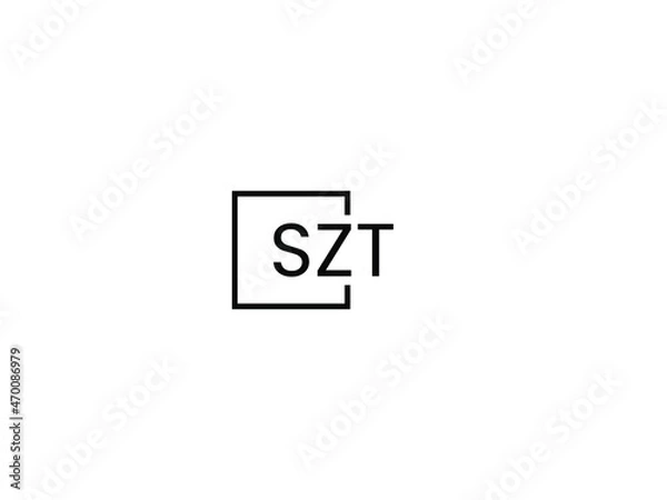 Fototapeta SZT letter initial logo design vector illustration