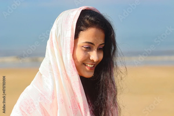 Fototapeta portrait of a indian woman