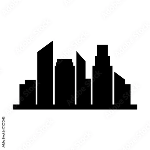 Fototapeta city skyline icon design template vector isolated illustration