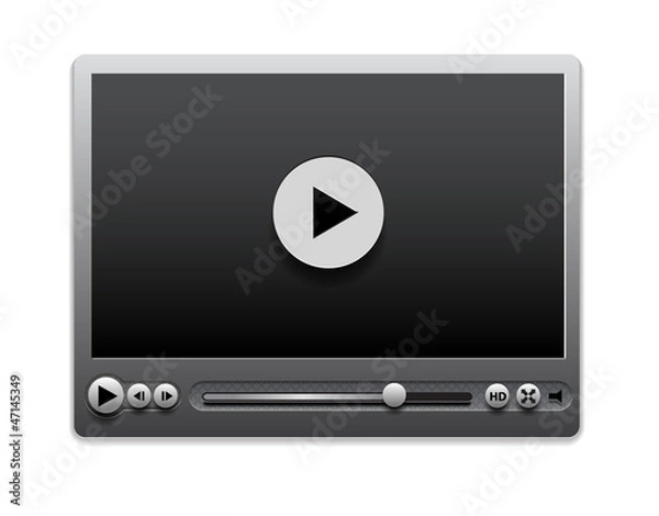 Fototapeta Vector media player