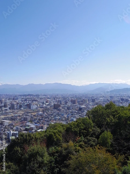 Fototapeta 愛媛県松山市の街並み