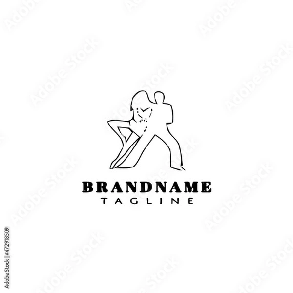 Fototapeta dance logo design template icon illustration