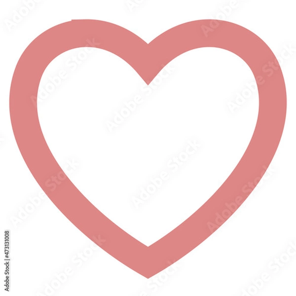 Fototapeta Bold line of heart with editable stroke - love line icon style for logo or symbol