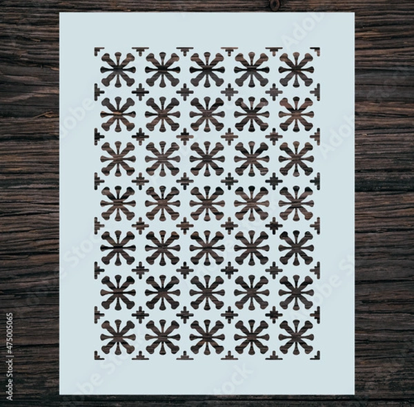 Fototapeta Geometric Pattern Stencil Vector Illustration