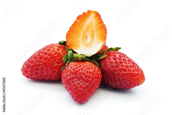 Fototapeta Strawberry on a white background