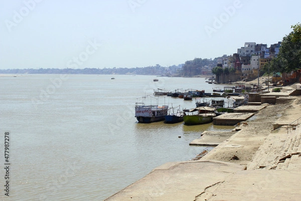 Fototapeta View of Lal ghat, Varanasi, India