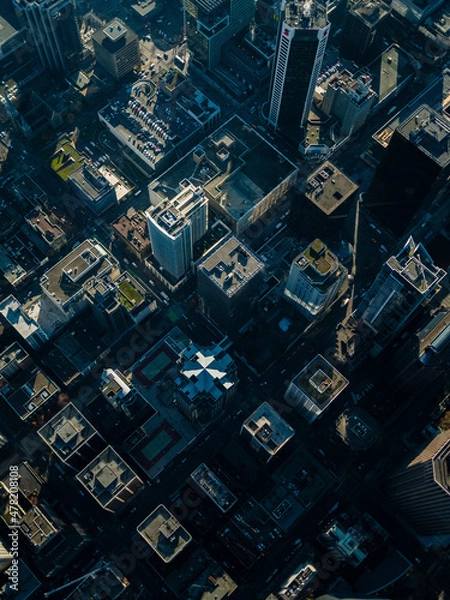 Fototapeta Stock aerial photo of Downtown Vancouver, Canada