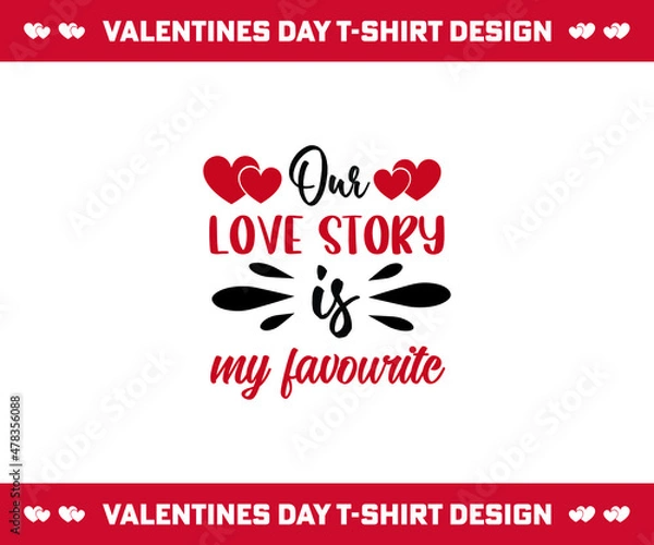 Fototapeta Valentines Day T-shirt Design