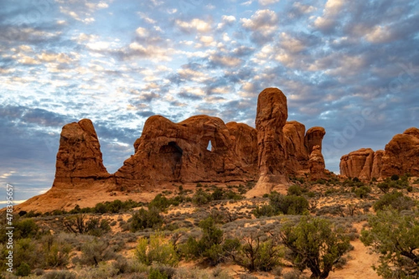 Fototapeta Rock formations with clouds