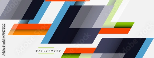 Obraz Background. Geometric diagonal square shapes and lines abstract composition. Vector illustration for wallpaper banner background or landing page