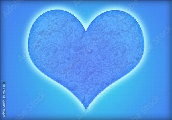 Fototapeta Fondo de corazón azul de san valentín. 