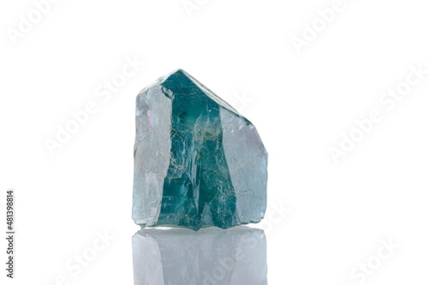 Fototapeta macro mineral stone Apatite on a white background