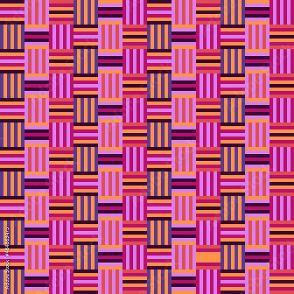 Obraz African kente cloth seamless pattern