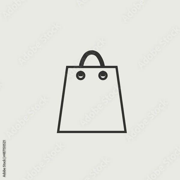 Fototapeta Store bag vector icon illustration sign