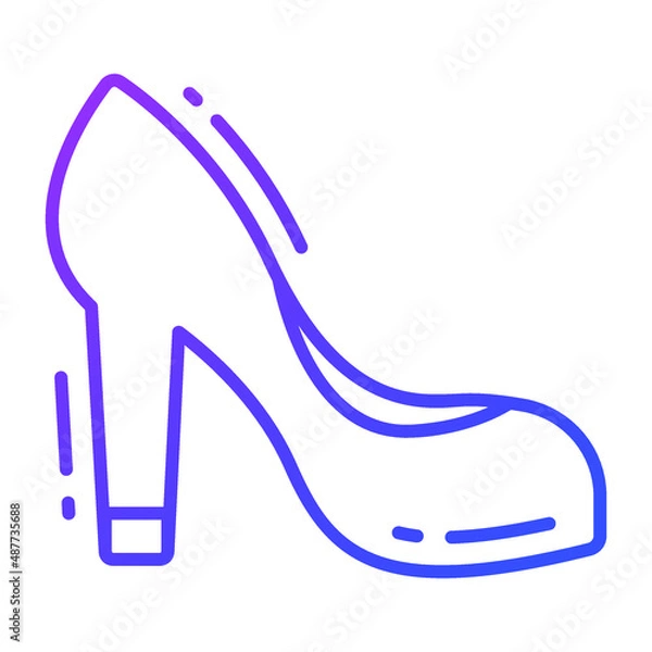 Fototapeta high heel icon, trendy Style, Isolated on White Background, Stock vector illustrations.