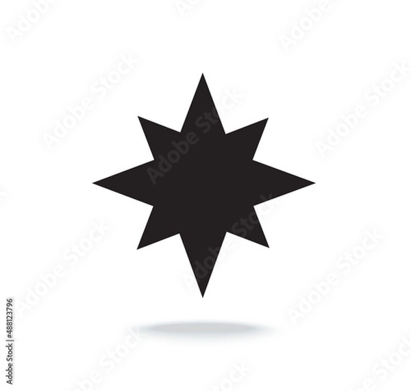 Fototapeta Star silhouette icon vector illustration eps10