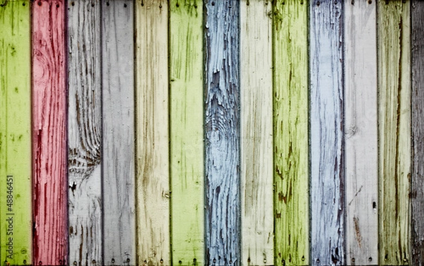 Fototapeta Colorful wooden background