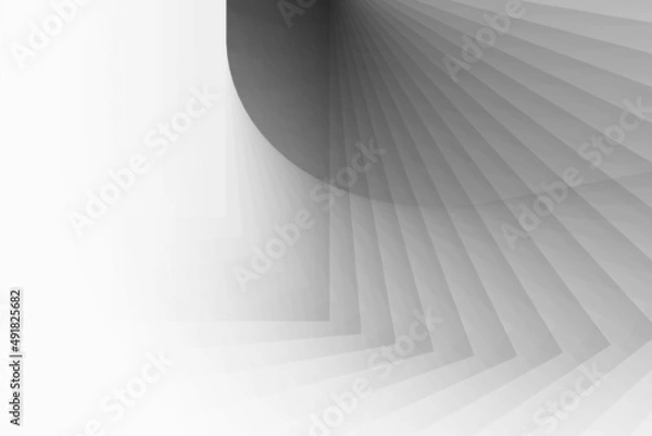 Fototapeta Abstract white and gray color, modern design background with geometric shape. Vector illustration.