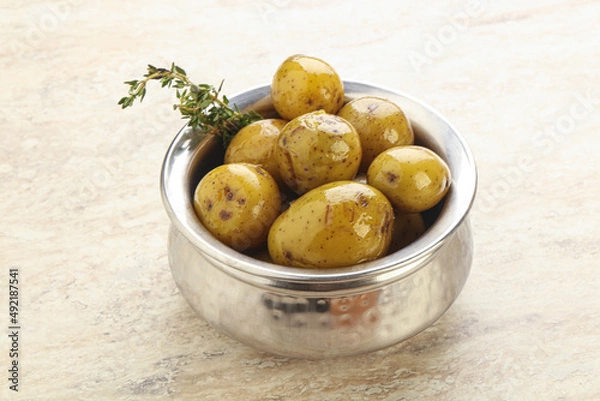 Obraz Boiled baby potato in the bowl