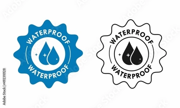 Fototapeta Waterproof design logo template illustration