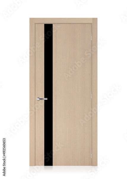 Fototapeta interior door, beautiful canvas, expensive fittings, made of natural veneer, door fittings