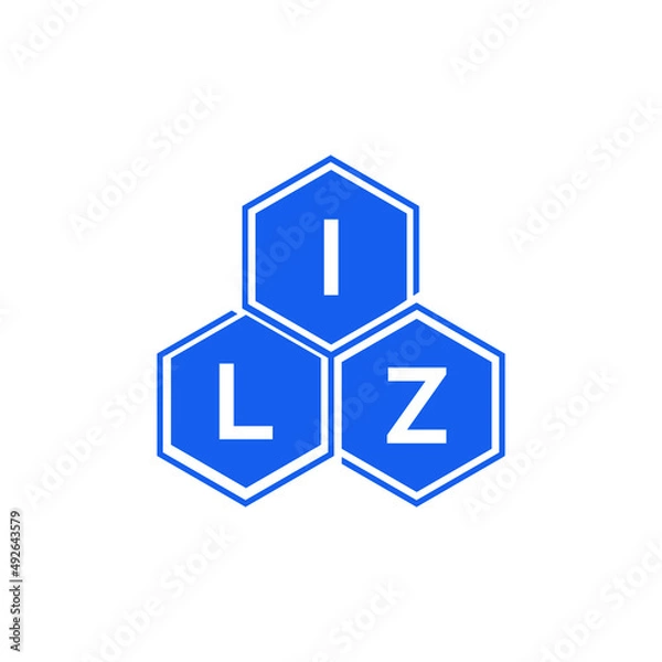 Fototapeta ILZ letter logo design on White background. ILZ creative initials letter logo concept. ILZ letter design. 
