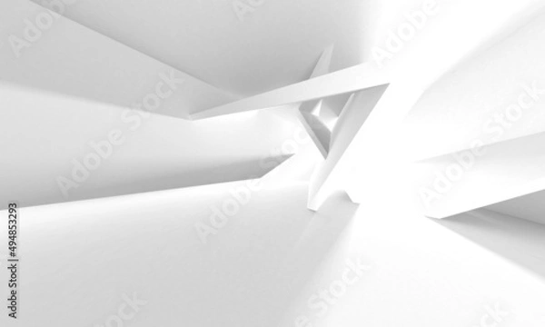 Fototapeta Abstract White Architecture Design Concept