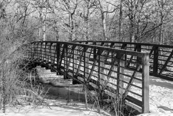 Fototapeta black and white bridge