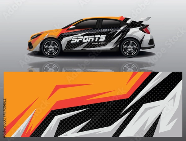 Fototapeta wrap car design template