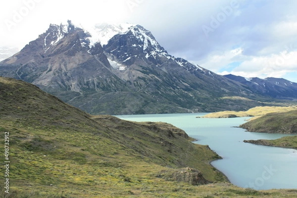 Fototapeta Chilean Patagonia landscape, Torres del paine