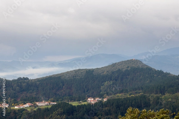 Fototapeta green valley of the basque country in the north of spain