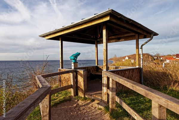 Fototapeta beach hut on the beach