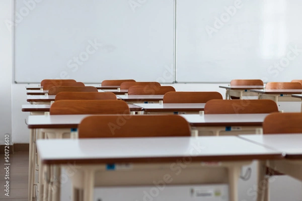 Fototapeta empty university classroom without student