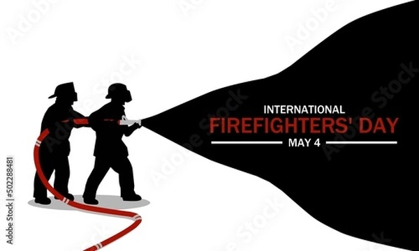 Fototapeta International Firefighters day vector illustration. Suitable for Poster, Banners, campaign and greeting card. 