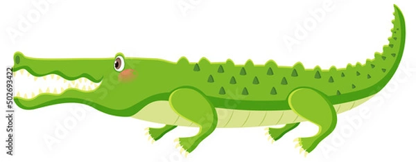 Obraz Cute crocodile cartoon character isolated