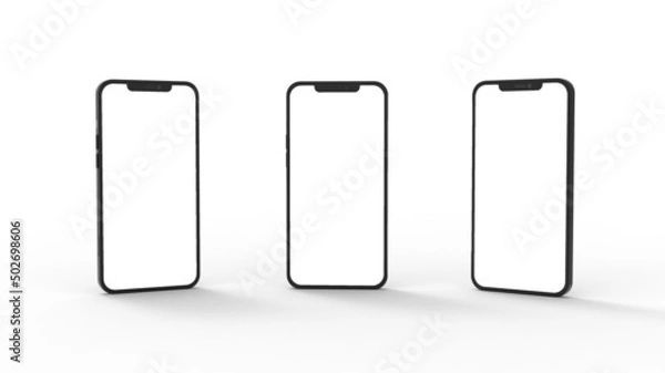 Fototapeta Mobile Phone Template Mockup. 3D illustration.