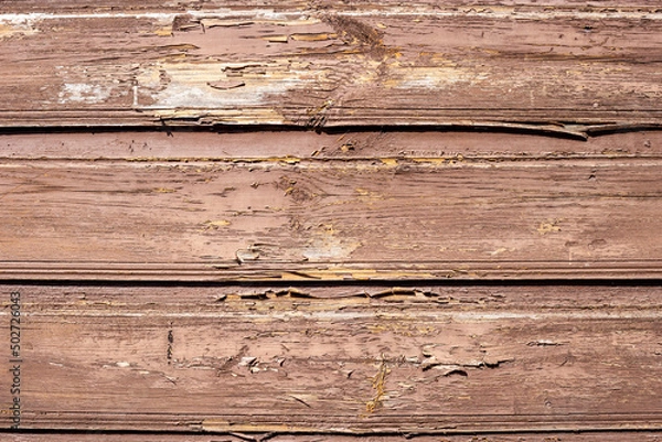 Fototapeta Old painted wood wall - texture or background